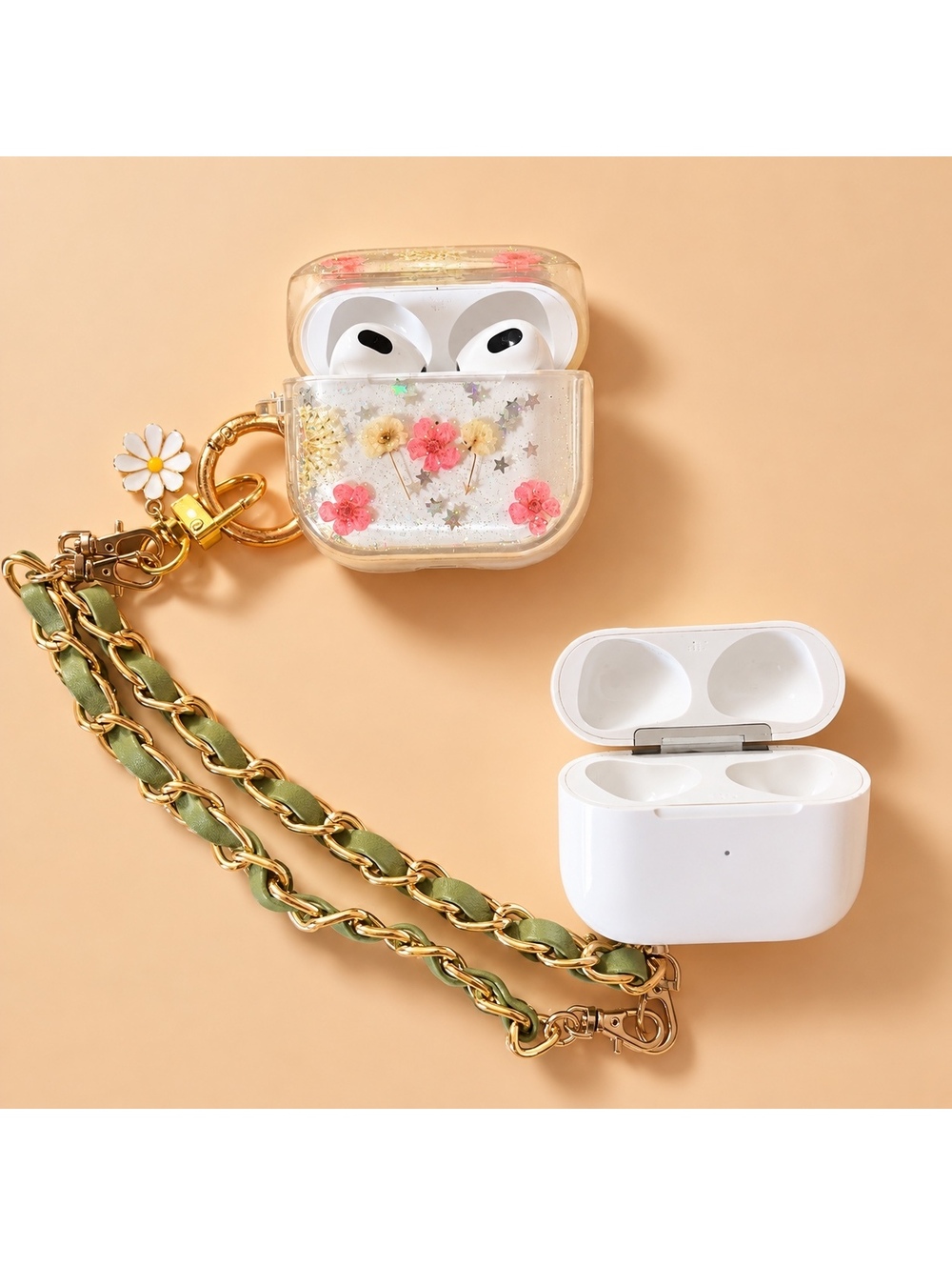 Apple AirPods 3rd Generation + Charging Case & Extra Floral Protective Case
